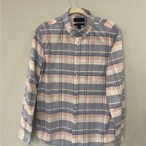 BANANA REPUBLIC Untucked Fit Plaid Button Down Shirt